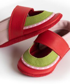 krabbelschuhe-sandalen--rot-gruen-rosa