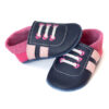 Krabbelschuhe Sneaker dunkelblau pink